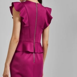 Ted Baker Alair Ruffle Peplum Bodycon Dress